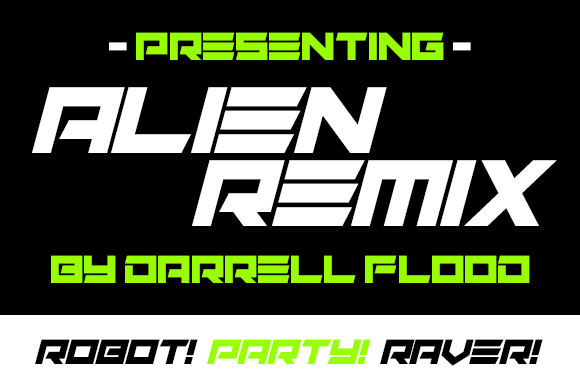 Alien Remix Font: A Sci-Fi Styled Display Typeface for Web Design