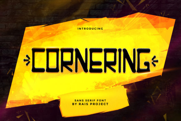 Cornering Font: A Trendy Display Typeface for Creative Makers