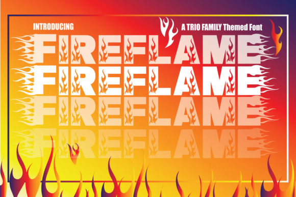 Fire Flame Trio Font: A Bold Display Typeface for Memorable Branding