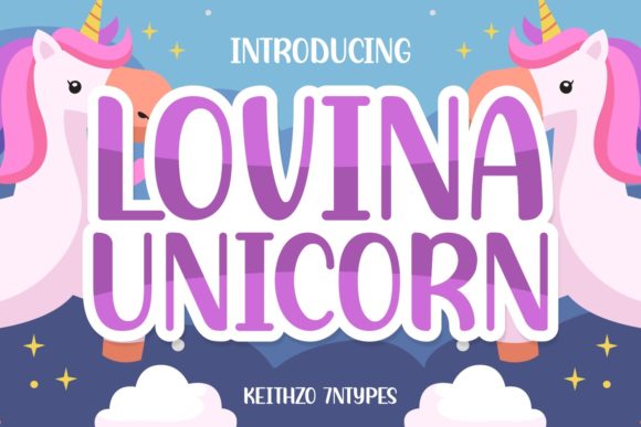Lovina Unicorn Font for Stylish Makers and Creative Shops