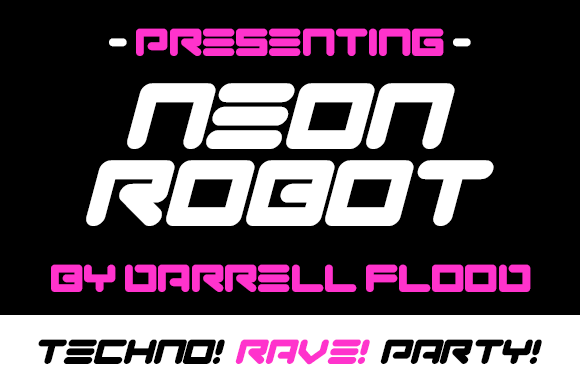 Neon Robot Font for Bold, Futuristic Branding