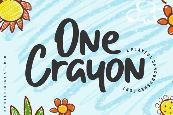 One Crayon Font: A Playful Display Typeface for Business Branding