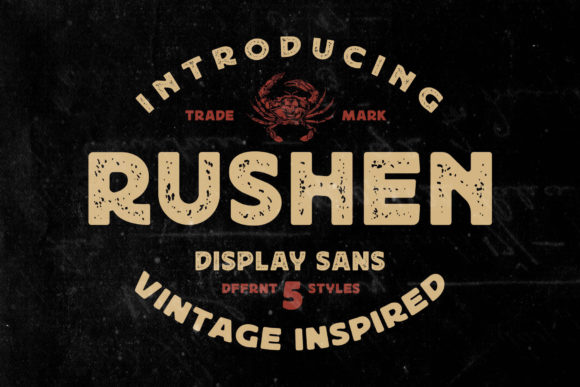 Rushen Display Font for Bold Brand Campaigns