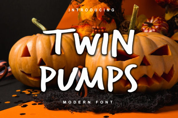 Twin Pumps Display Font for Creative Makers