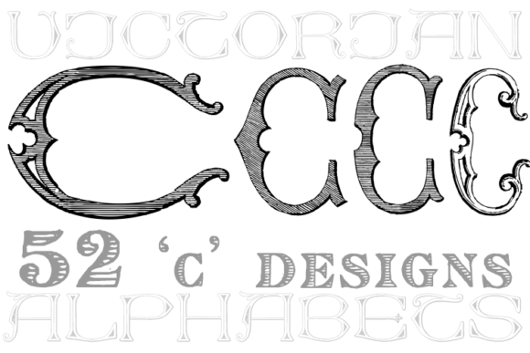 Victorian Alphabets C Font for Small Business Branding